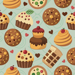 Seamless Dessert Pattern