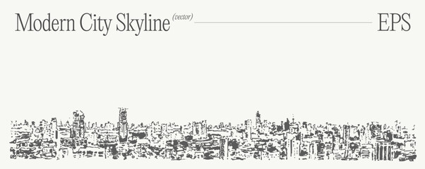 A Modern City Skyline Illustration made specifically for various Creative Projects