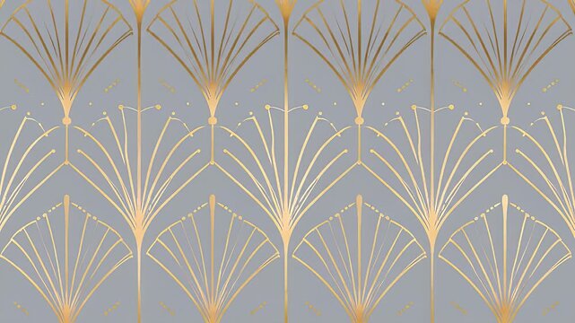 Abstract gold pattern gray background