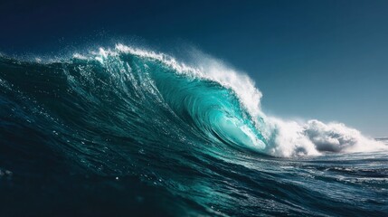 Powerful ocean wave