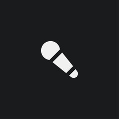 Microphone logo icon flat vector design