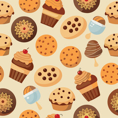 Seamless Dessert Pattern