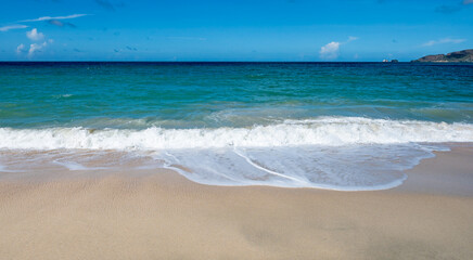 Tranquil Ocean View with Blue Sky and Clouds