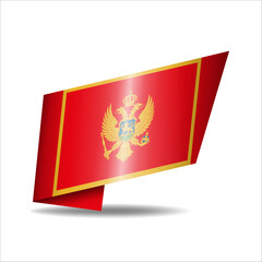 Folded national flag, shining with a shadow.