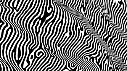 Fototapeta premium Trippy ripple wave pattern in black and white for creative design projects