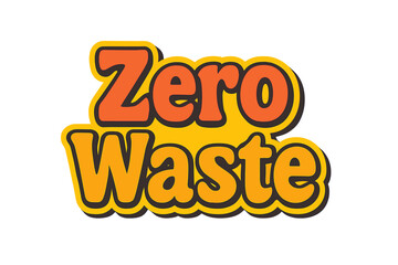 zero waste editable text effect template for use in business logos and branding