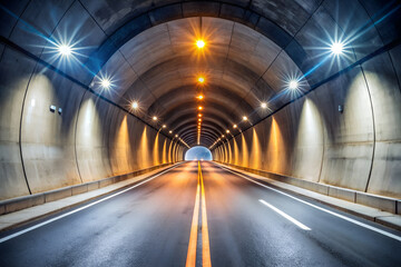light trails on the road
