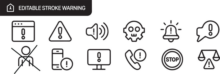 Warning Icons A Collection of Alert and Notification Symbols