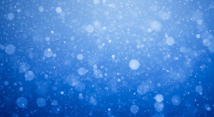 Abstract Blue Bokeh Background with Floating Light Particles