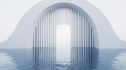 Fototapeta premium Abstract Minimalist Architecture Reflection
