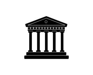 Obraz premium creative details Greek Temple Icon Vector Illustration