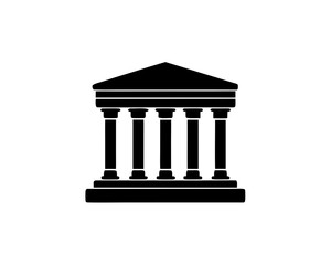 Fototapeta premium creative details Greek Temple Icon Vector Illustration