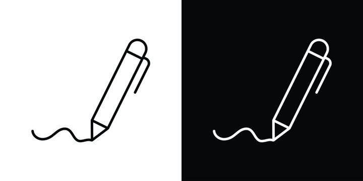 Write icon in simple linear style.