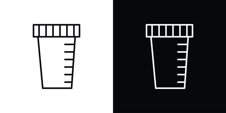 Urine test icon in simple linear style.