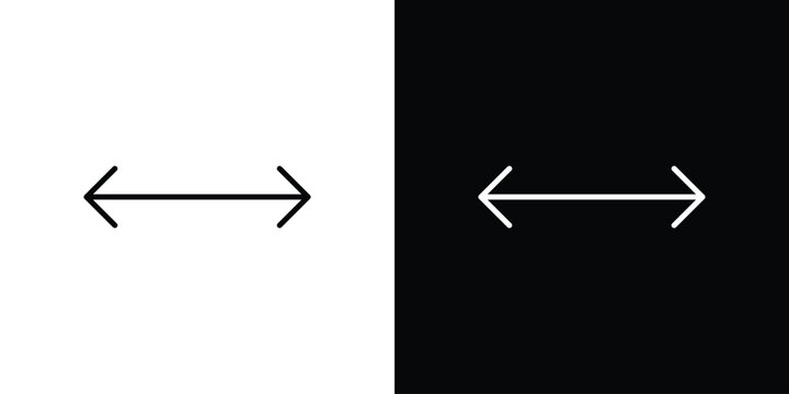 Two side icon in simple linear style.