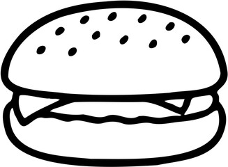 burger vector illustration, isolated on white