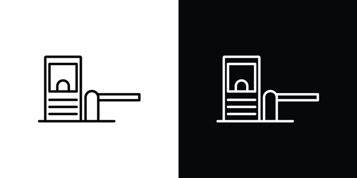 Toll road icon in simple linear style.