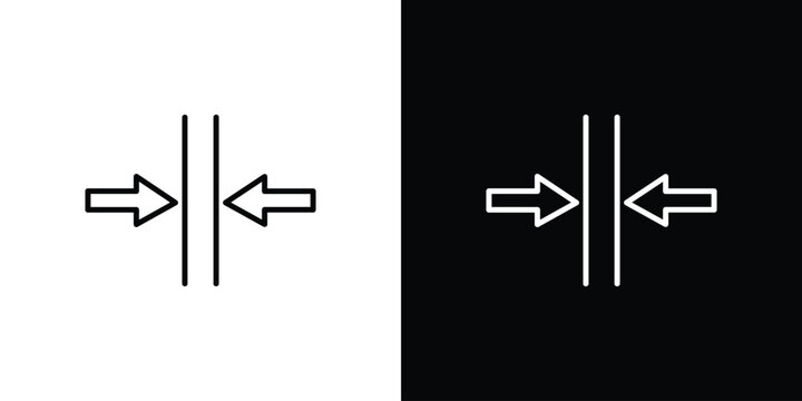 Thickness icon in simple linear style.