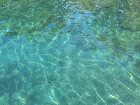 Blue clean clear sea water.