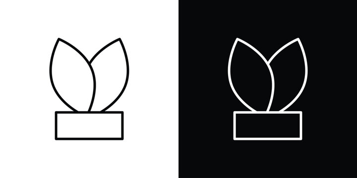 Mint gum icon in simple linear style.