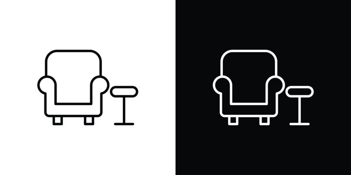 Lounge icon in simple linear style.