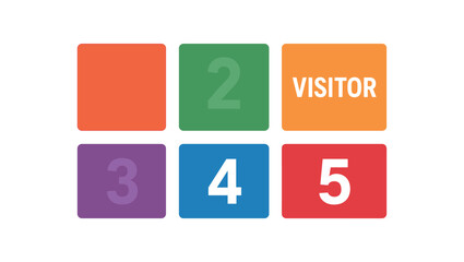 objects faded numbering stencil, visitor spot identifier, assigned space digits, lot number, sequence painted row, contrast numbered edge solid color icon, outline, vector fills, palette, minimal , is