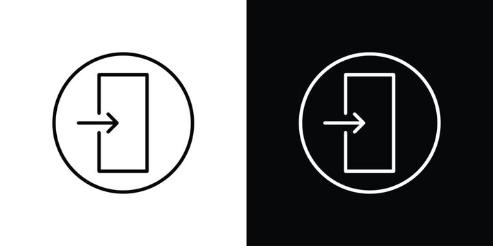 Inside icon in simple linear style.