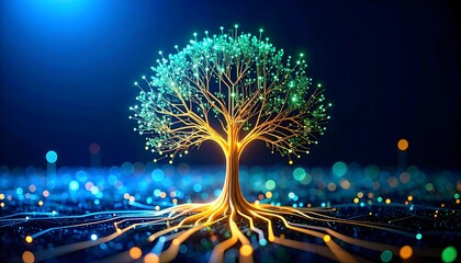 Quantum botanical garden: liquid metal 'trees' growing from superconductive soil, with 'leaves' in the form of topological chips.