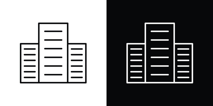 Data center icon in simple linear style.