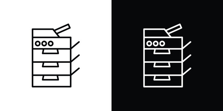 Copier icon in simple linear style.