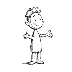 cartoon character of a boy