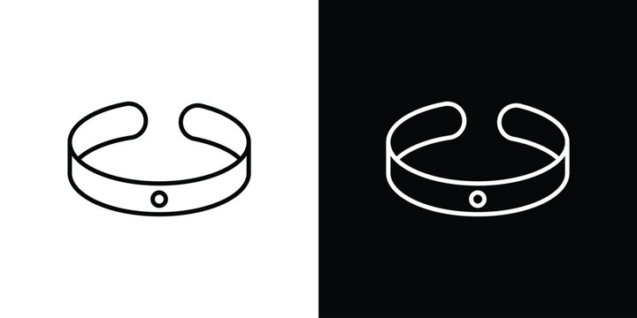 Bracelet icon in simple linear style.