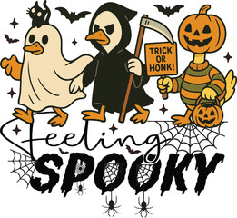 Obraz premium feeling Spooky Halloween t-shirt design