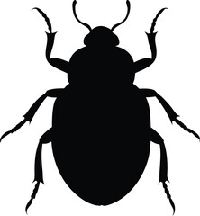 beetle silhouette vector illustration