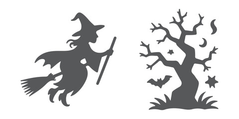 Set of halloween zombie hands silhouette, Zombie hands silhouette vector illustration