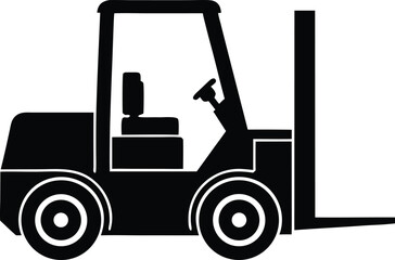 forklift truck silhouette vector icon design