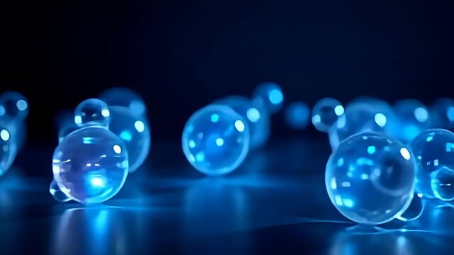 An ensemble of glowing boast particle orbit itself inwards sync terpsichore movement current graciously framing angstrom smooth, clean surface, reposition tints from abstruse indigotin to