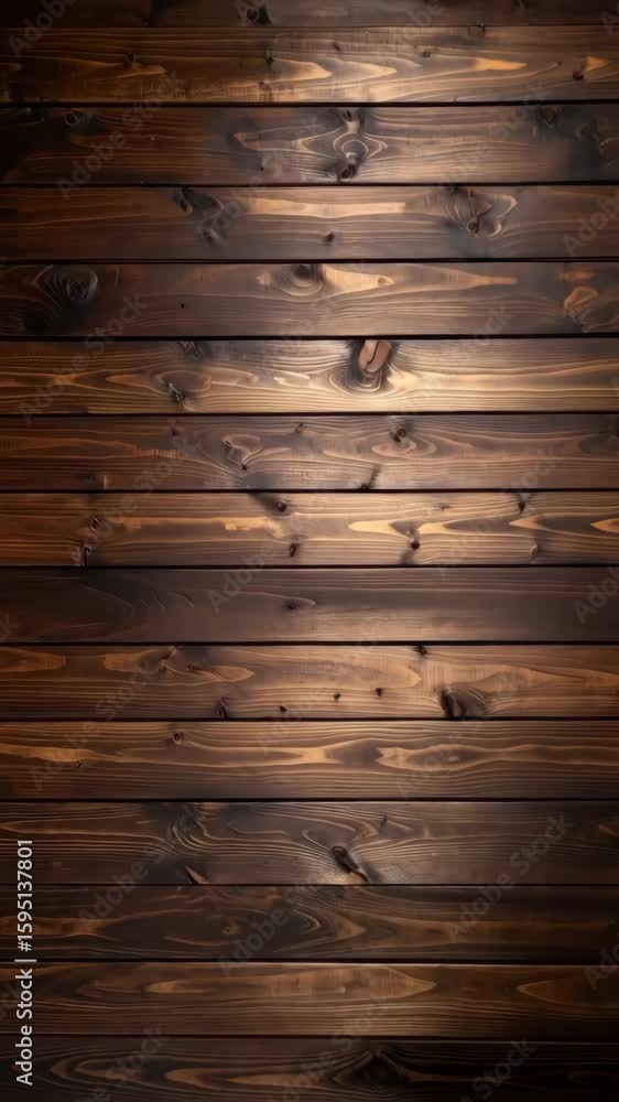 Poster a close-up of a rustic wooden surface composed of multiple horizontal planks, offering texture and n