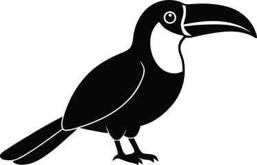 toucan bird silhouette vector icon