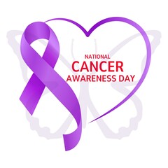 National Cancer Prevention Month card. national cancer awareness day.