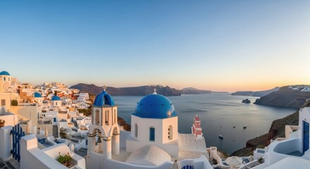 Naklejka premium oia village at santorini island