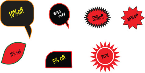 Discount Stickers and Labels Design Templates for Sales and Promotions