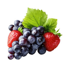 Fresh berries and grapes close-up