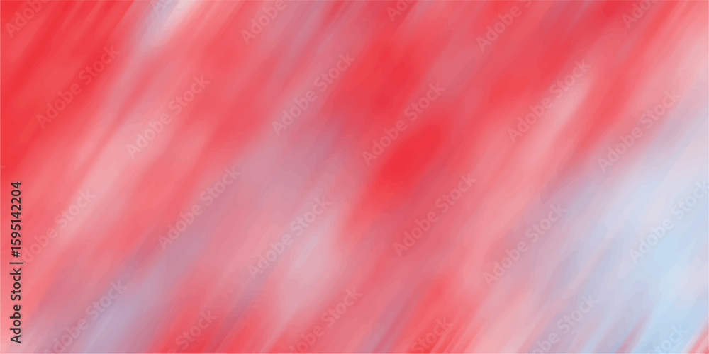 Poster abstract background in shades of red and pink watercolor style with diagonal brush strokes and a sof