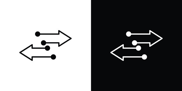 Transfer icon vector, solid illustration, pictogram set.
