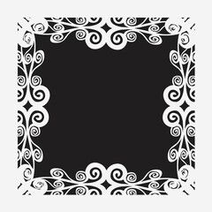 black and white frame with flowers