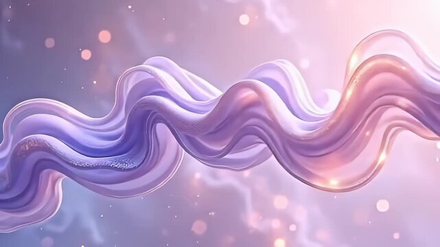 Conceive a complex molecule with pulsating layers like aurora curtains, floating gracefully on a bright alabaster background, where each layer shimmers with captivating hints of lavender