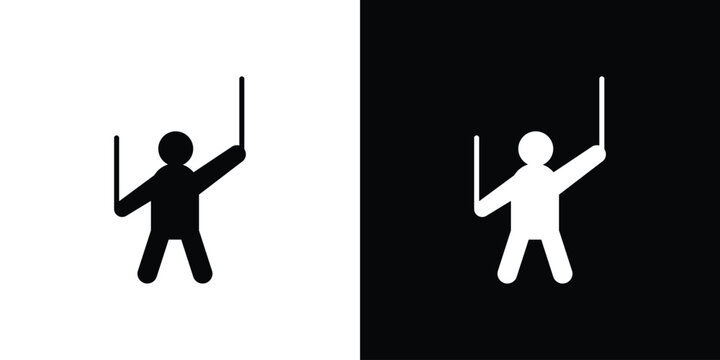 Puppet icon vector, solid illustration, pictogram set.