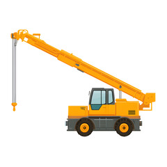 Telecopic Mobile Crane Illustration