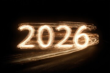 Light streaks form year 2026